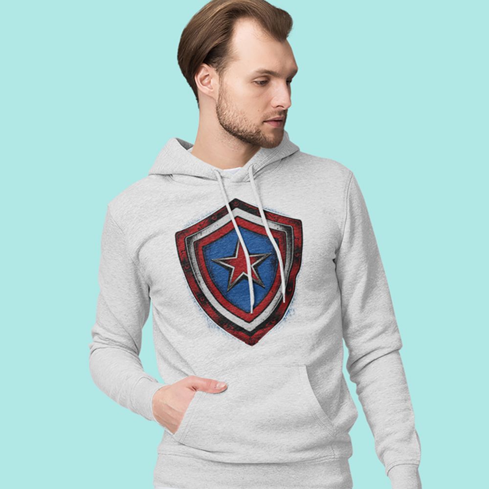 The Shield Hoodie-Grey