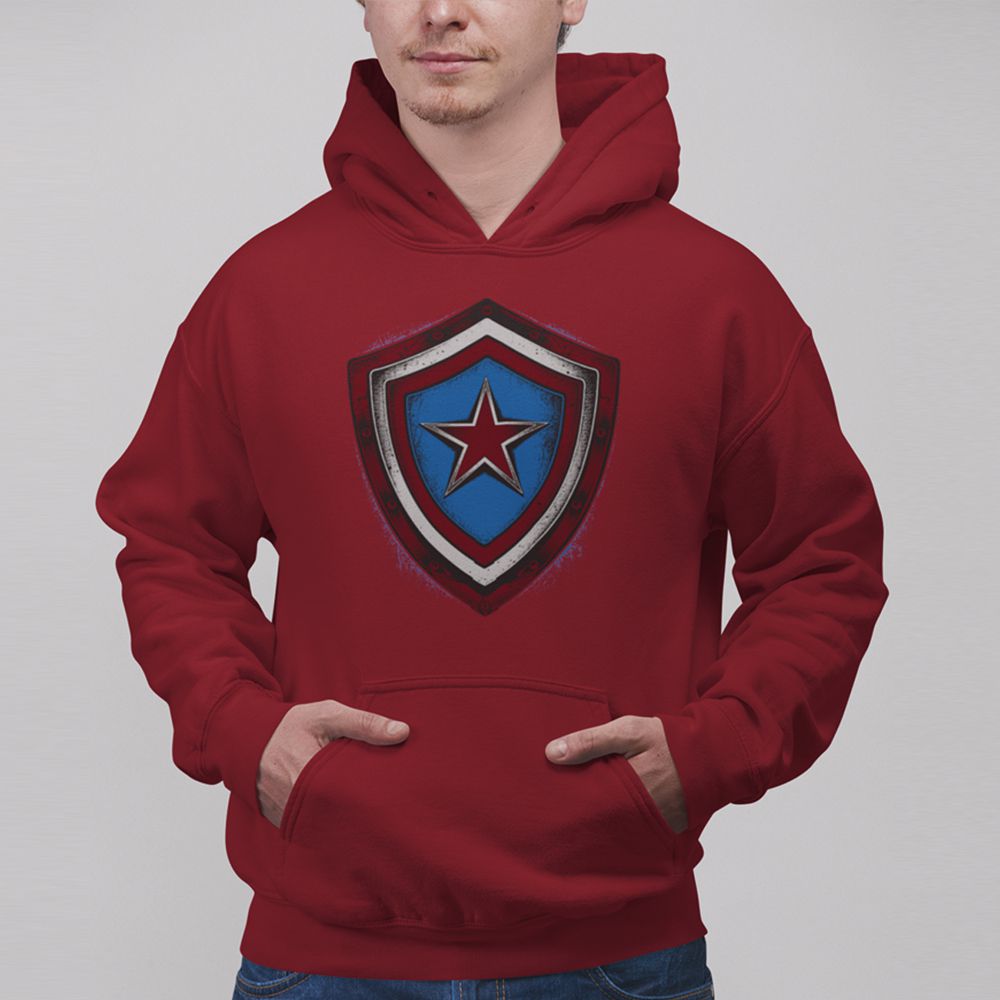 The Shield Hoodie-Maroon