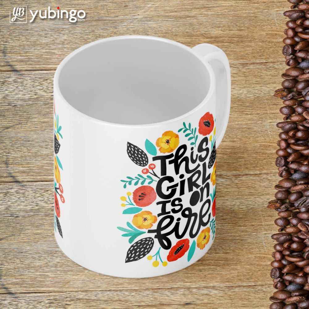 This Girl is One Fire Coffee Mug-Image4