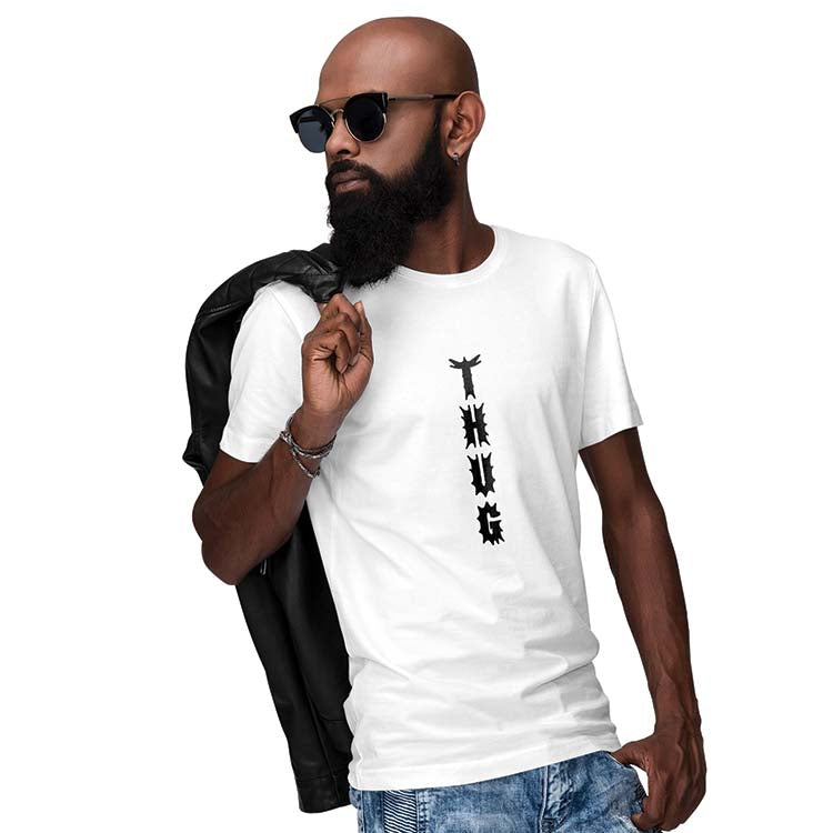 THUG Men T-Shirt-White