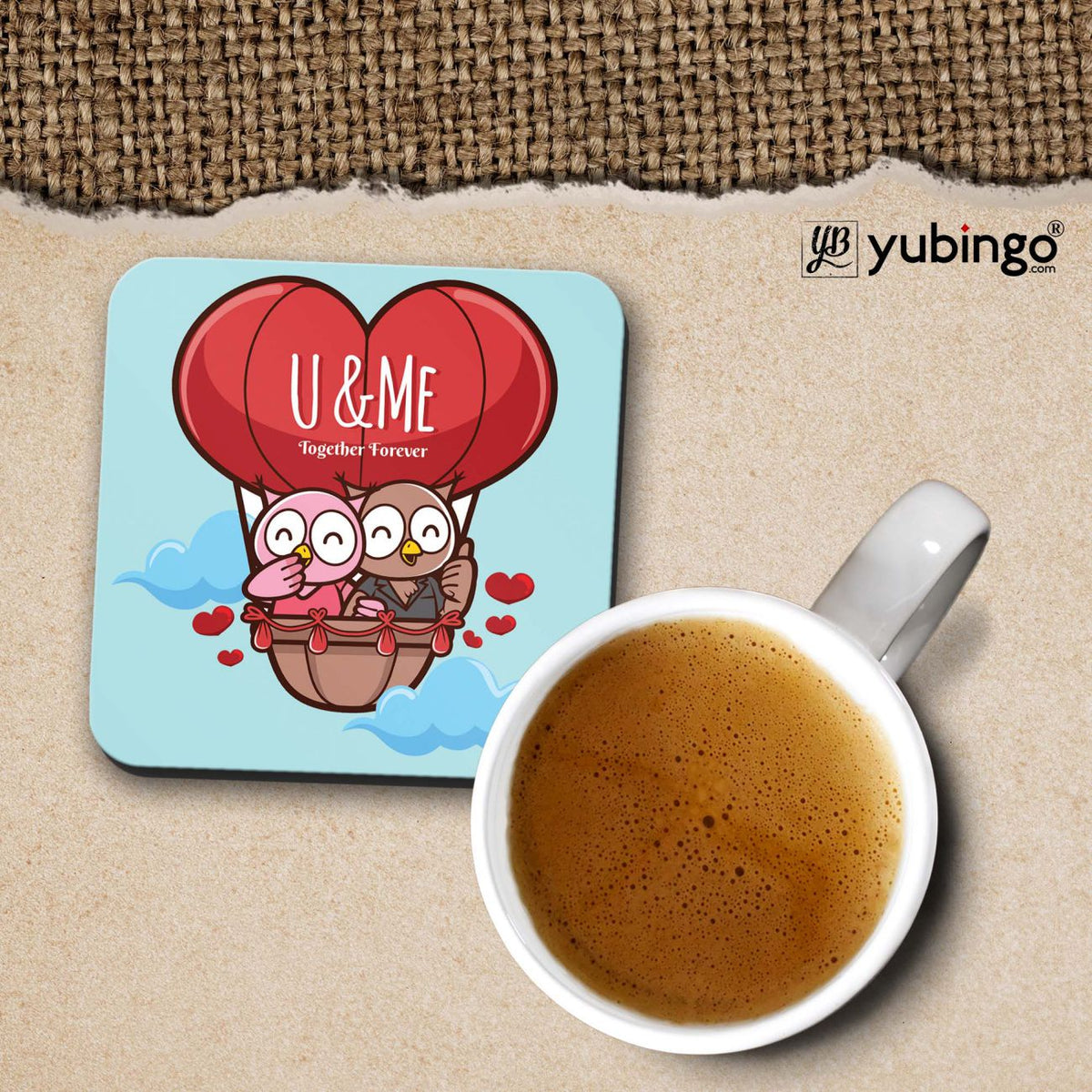 Together Forever Always Coffee Mug with Coaster and Keychain-Image3