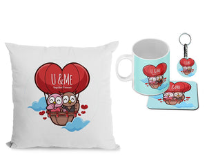 Together Forever Always Cushion, Coffee Mug with Coaster and Keychain