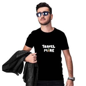 Travel More Men T-Shirt-Black
