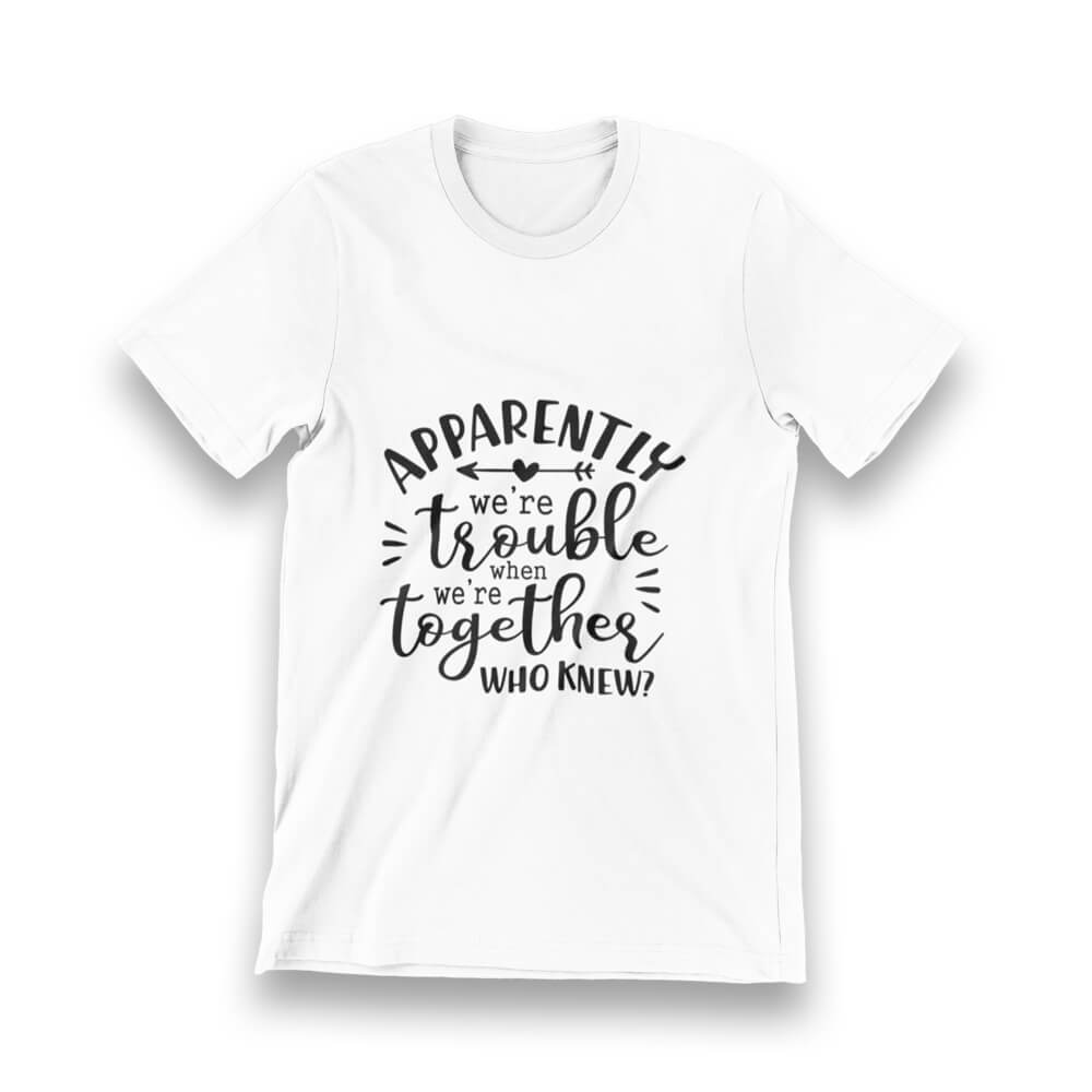 Trouble Together T-Shirt-White
