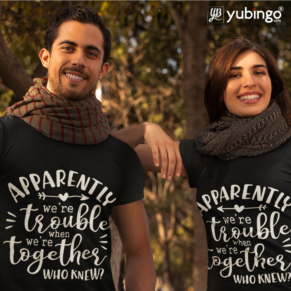 Trouble Together T-Shirt-White