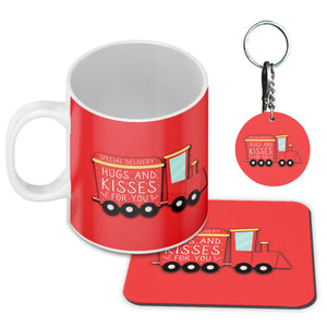 Two become one Coffee Mug with Coaster and Keychain