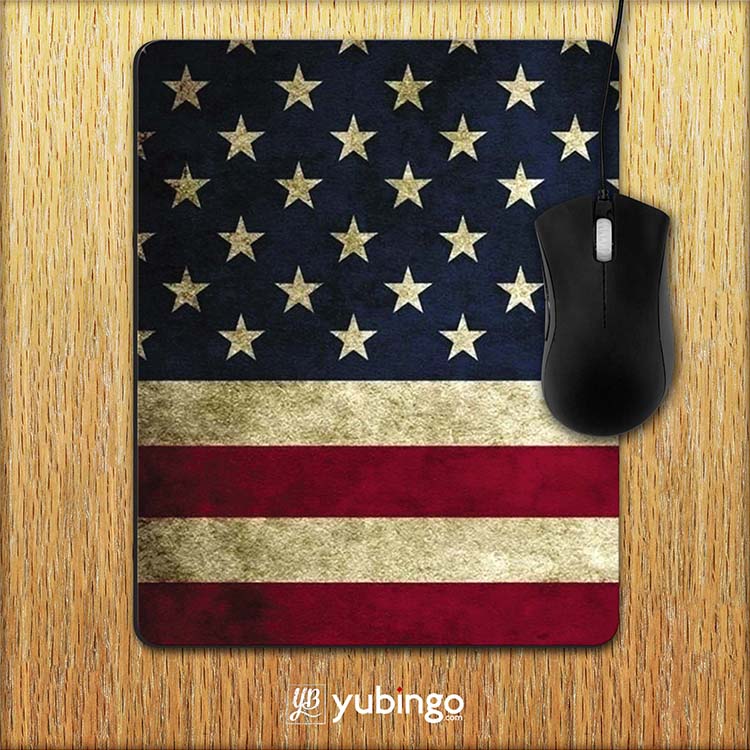 US Flag Theme Mouse Pad