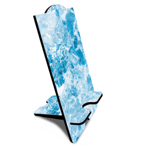 Watery Blue Marble Print Mobile Stand
