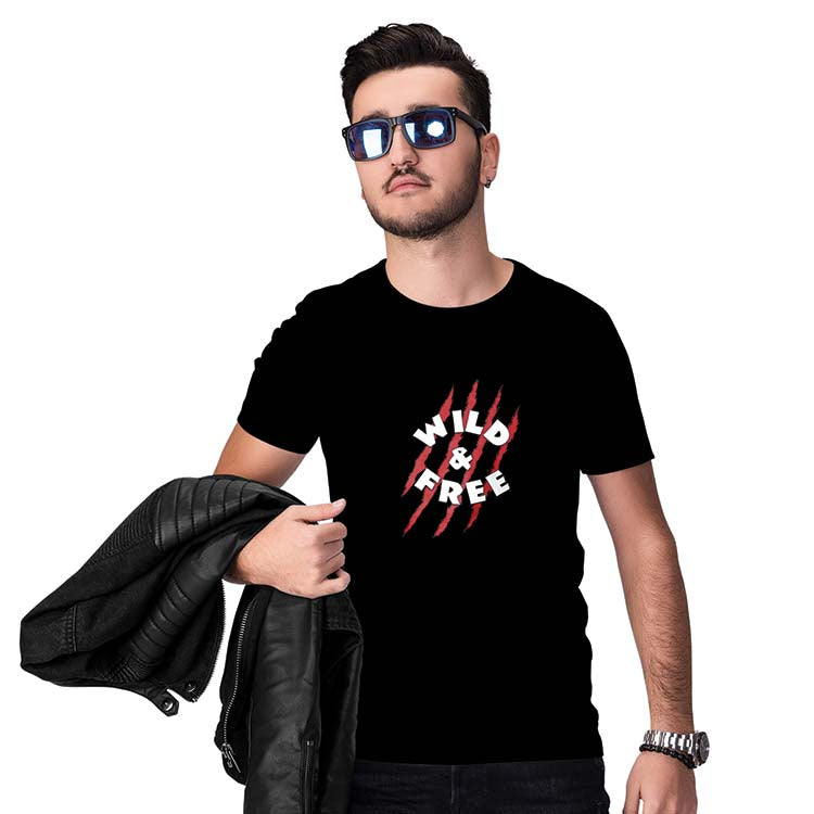 Wild and Free Men T-Shirt-Black