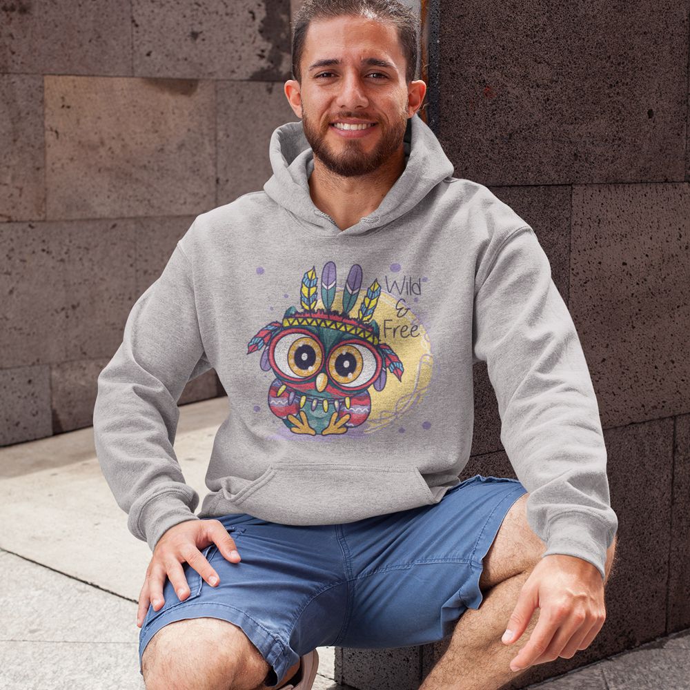 Wild & Free Hoodie-Grey