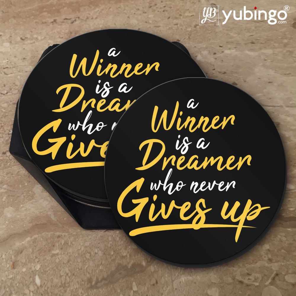 Winner Never Gives Up Coasters-Image5