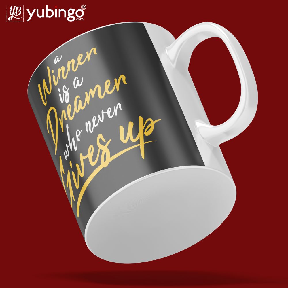Winner Never Gives Up Coffee Mug-Image5