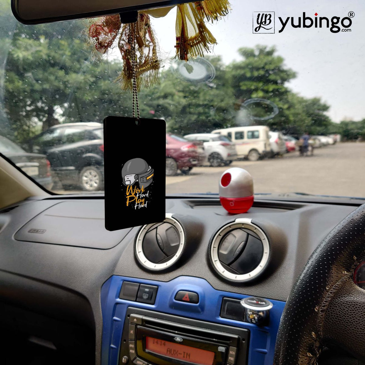 Work Hard Play Hard Car Hanging-Image2