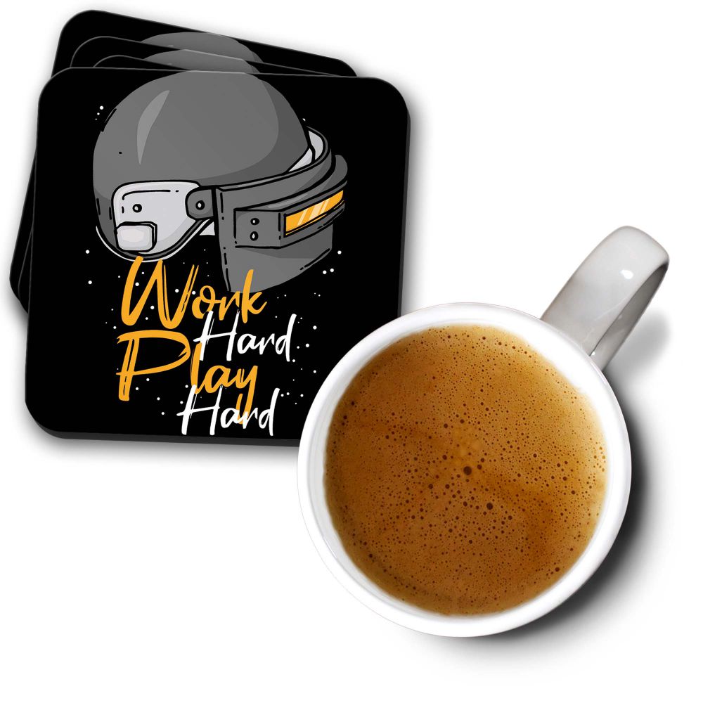 Work Hard Play Hard Coasters