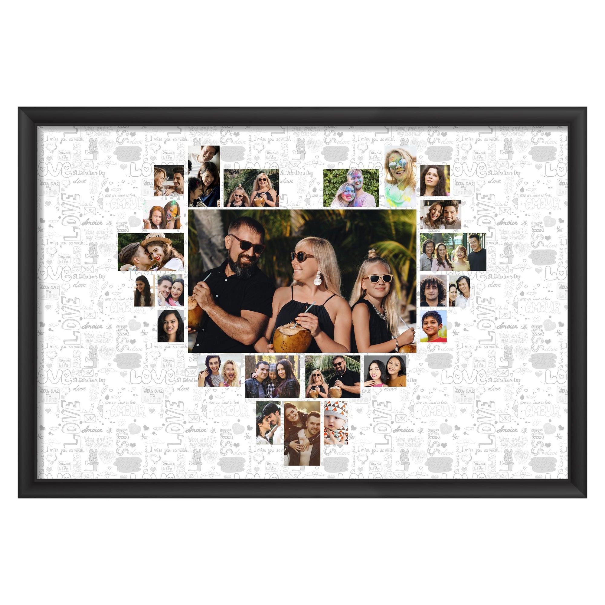 Heart Photo Collage Customised Frame