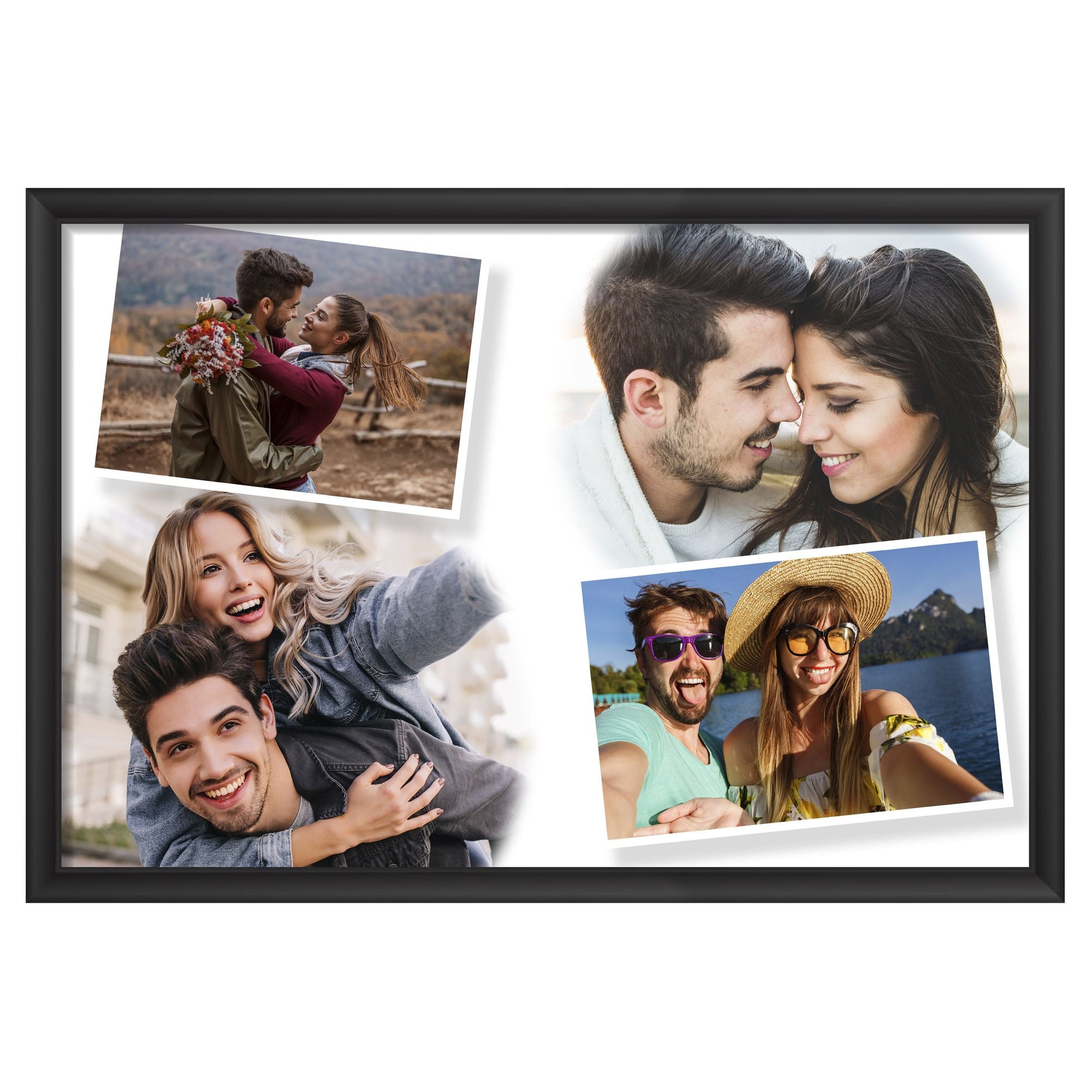 Photo Collage with Four Photos Customised Frame
