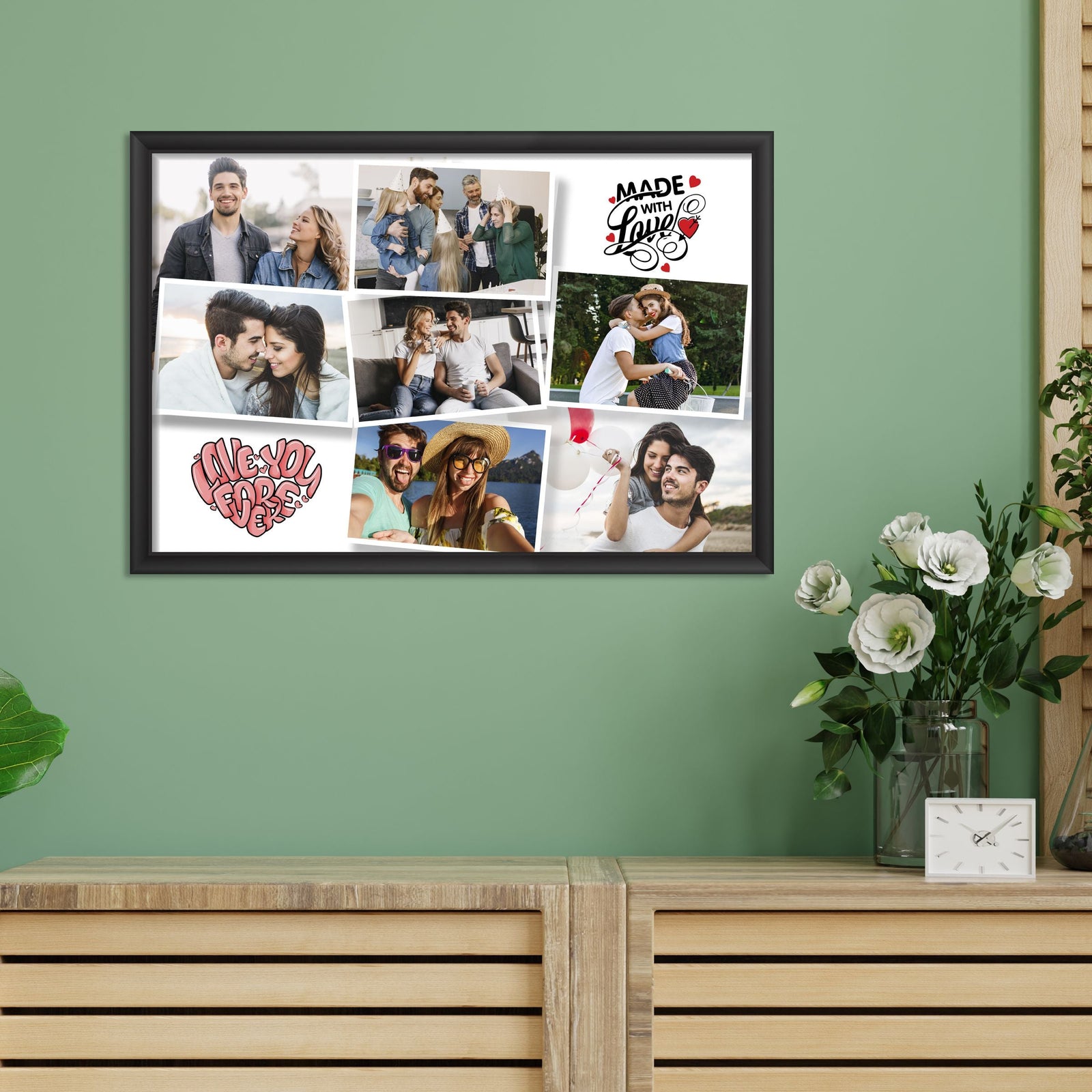 Photo Collage with Seven Photos Customised Frame